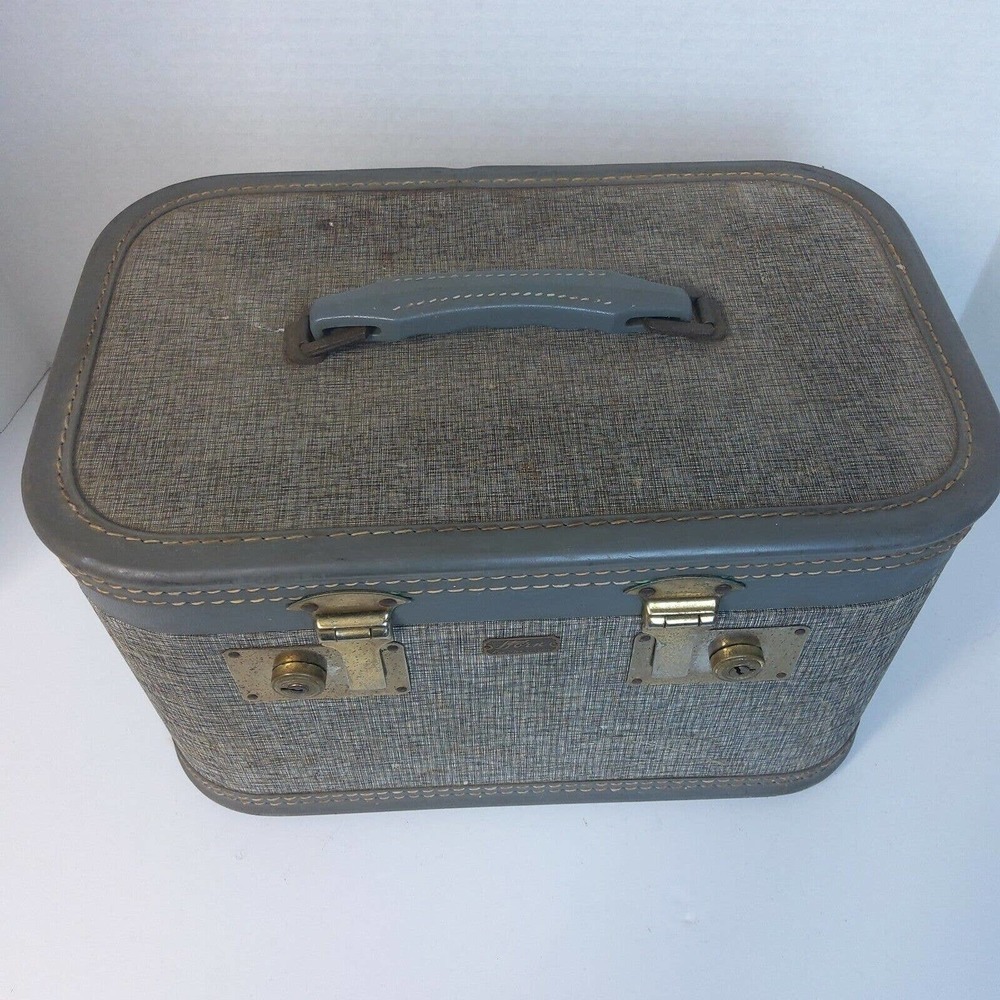 Vintage HORN Rice Stix St Louis Train Case No Key HTF luggage carry on lined - Picture 3 of 12